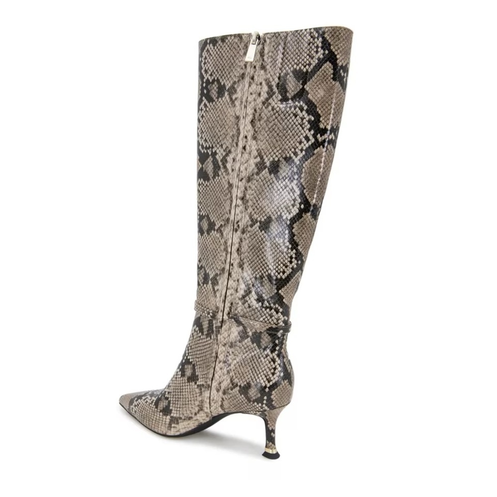 🚨🔻Kenneth Cole New York Knee-High Boots Utah | Size 6 | Taupe Snake | NWB - Picture 3 of 5